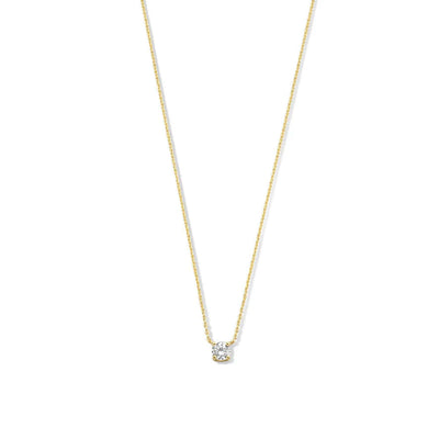 Cléa Moissanite Sten Halskæde | Hvidguld 14k