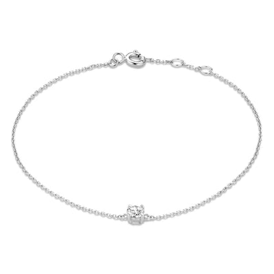 Cléa Moissanite Sten Armbånd | Hvidguld 14k
