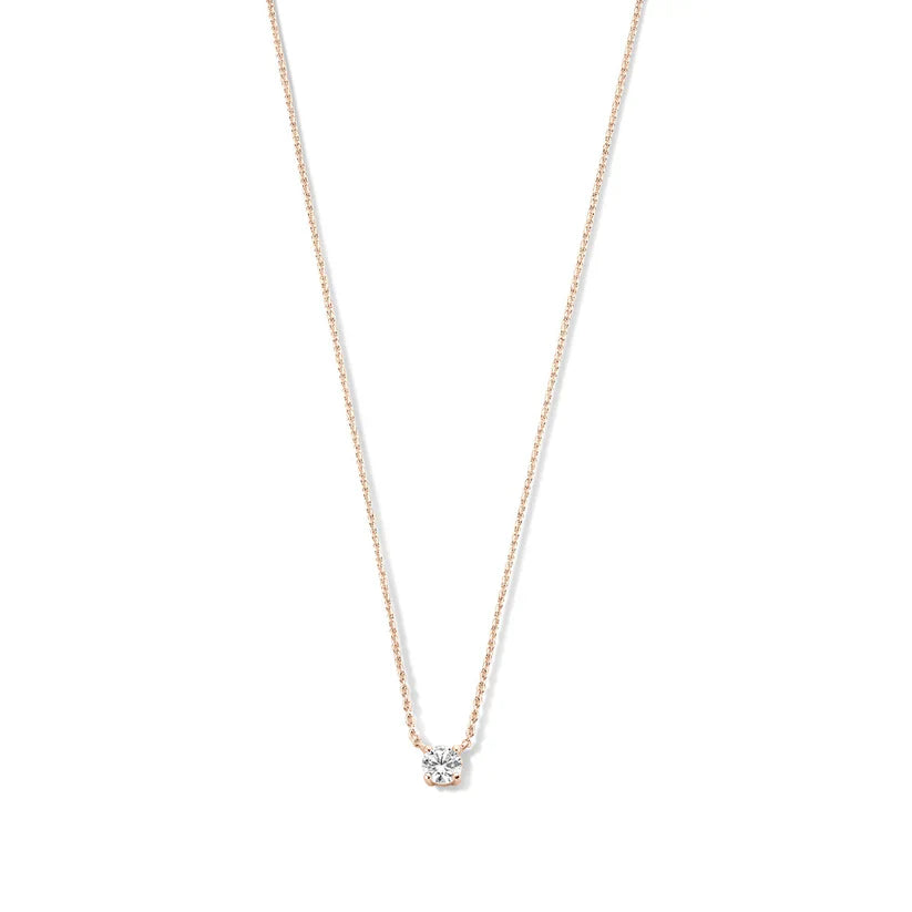 Cléa Moissanite Sten Halskæde | Hvidguld 14k