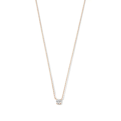 Cléa Moissanite Sten Halskæde | Hvidguld 14k