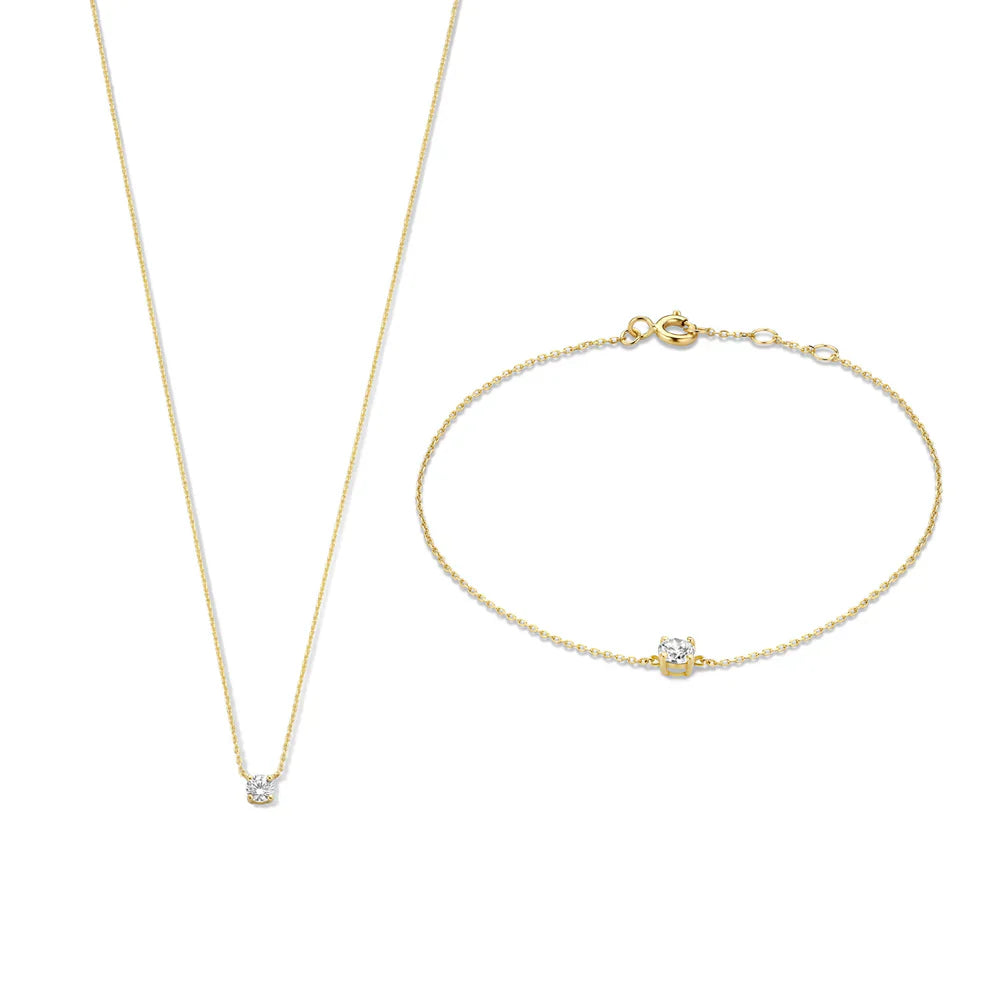 Cléa Moissanite Sten Sæt | Hvidguld 14k