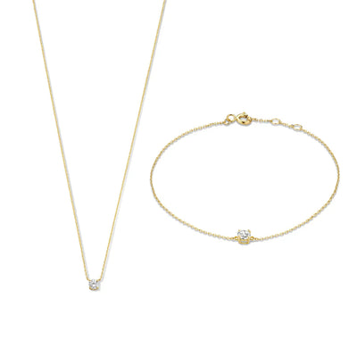 Cléa Moissanite Sten Sæt | Hvidguld 14k