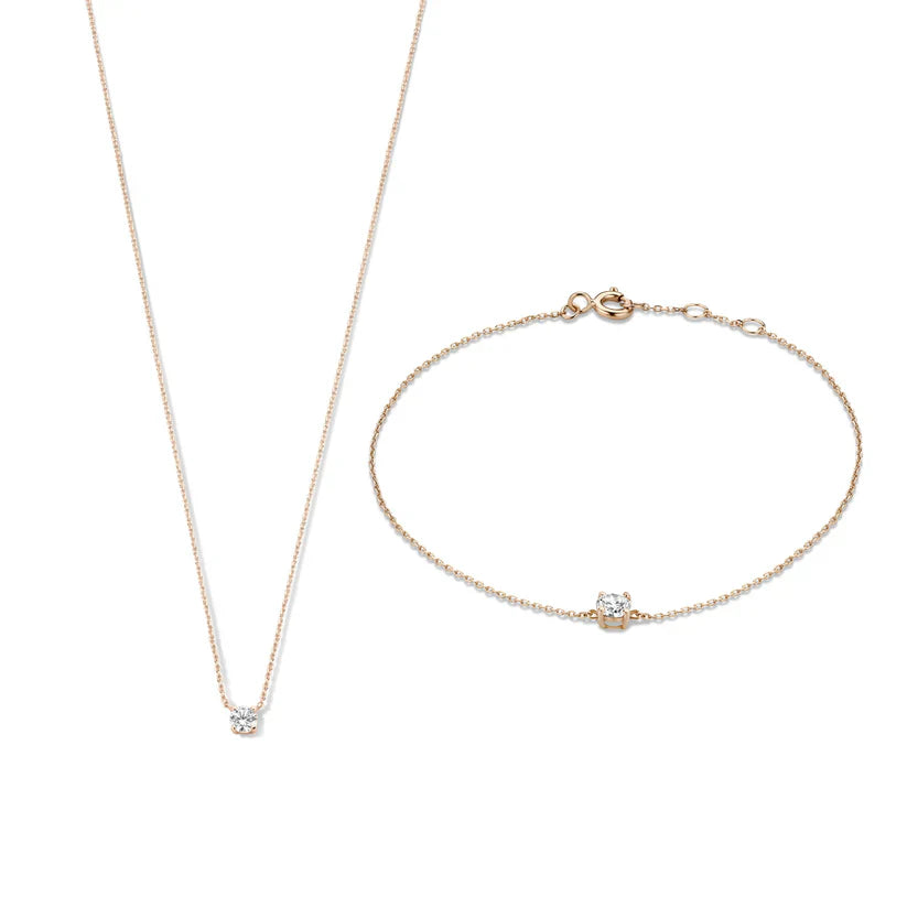 Cléa Moissanite Sten Sæt | Hvidguld 14k