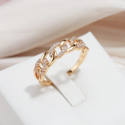 Elegant Guld Link Ring