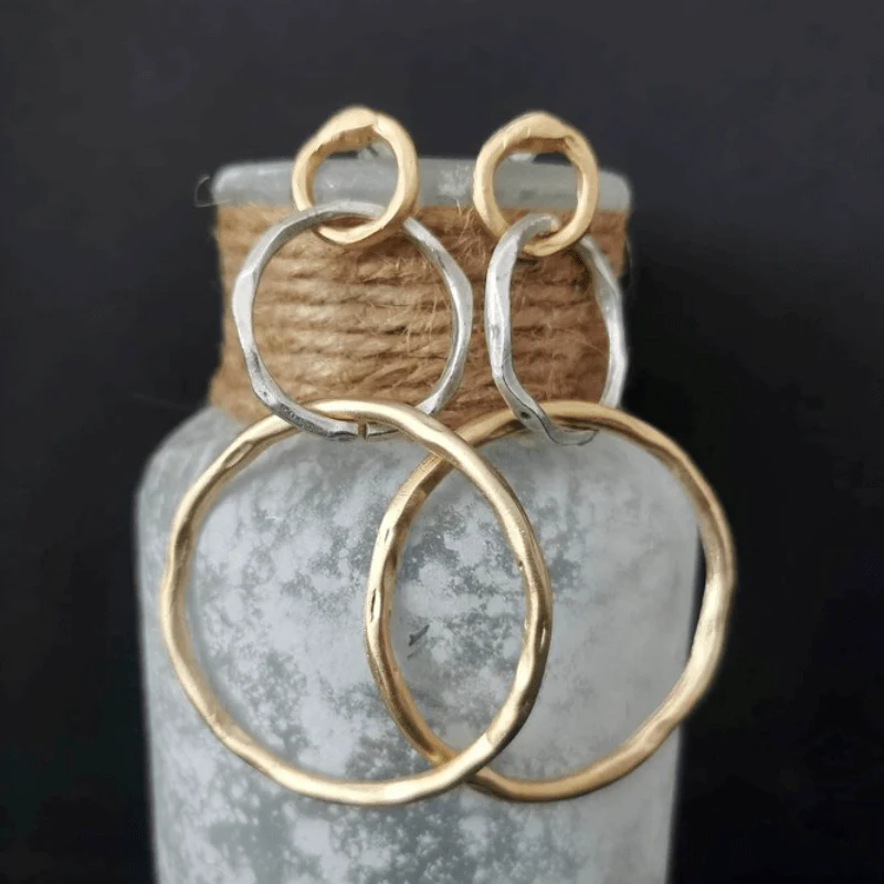 Vintage guld- og sølvøreringe