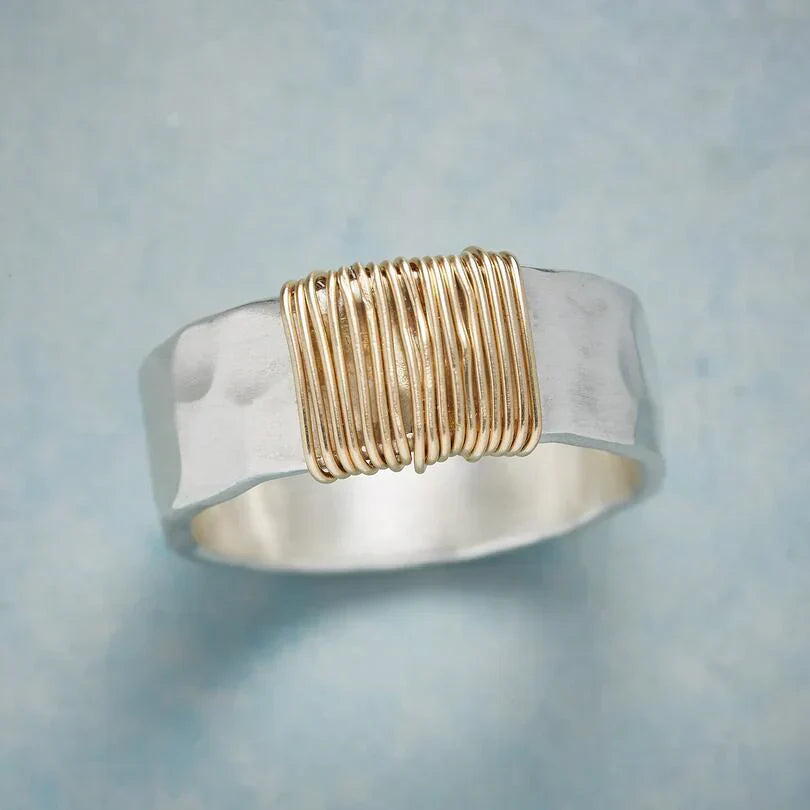 Gyldne Boho Tråde Ring