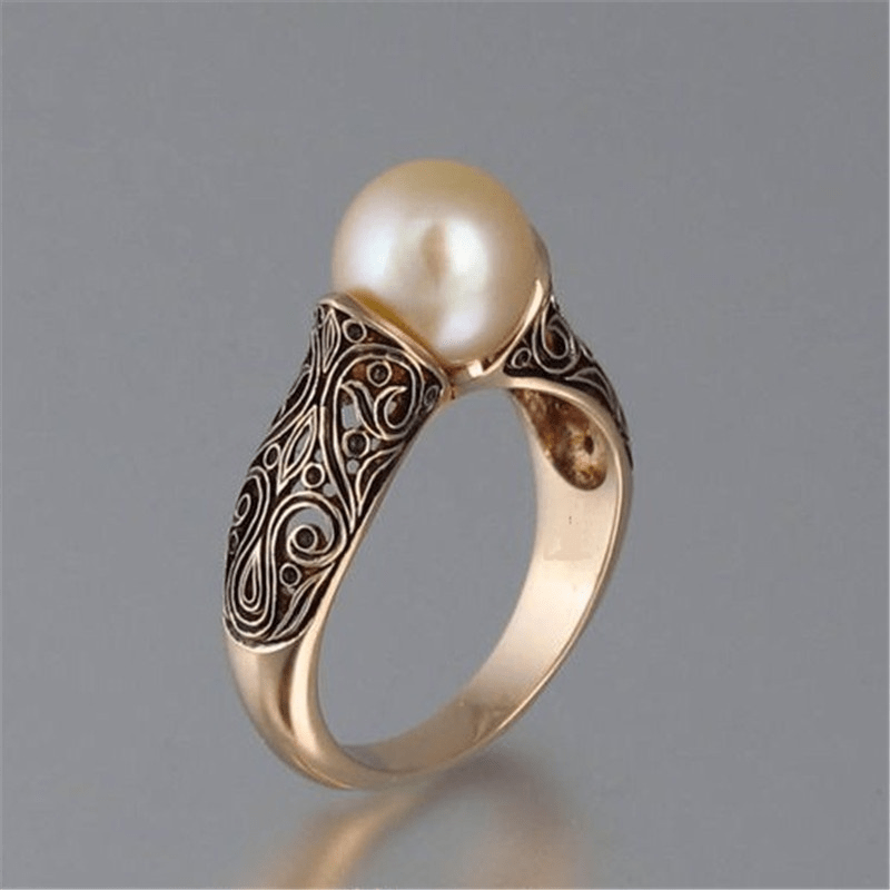 Vintage ring med perle