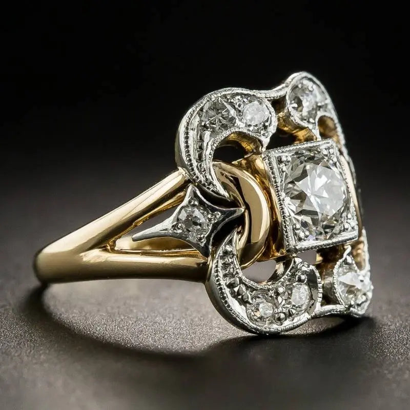 Vintage Zirconia Guld Ring