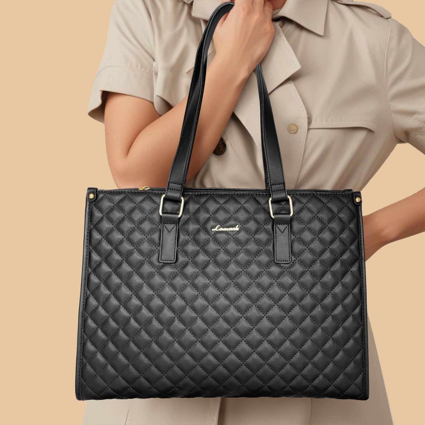 3-i-1 Læder Taske + Matchende Clutch (GAVE)