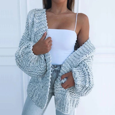 Oversized Strikjakke Til Sommeraftener