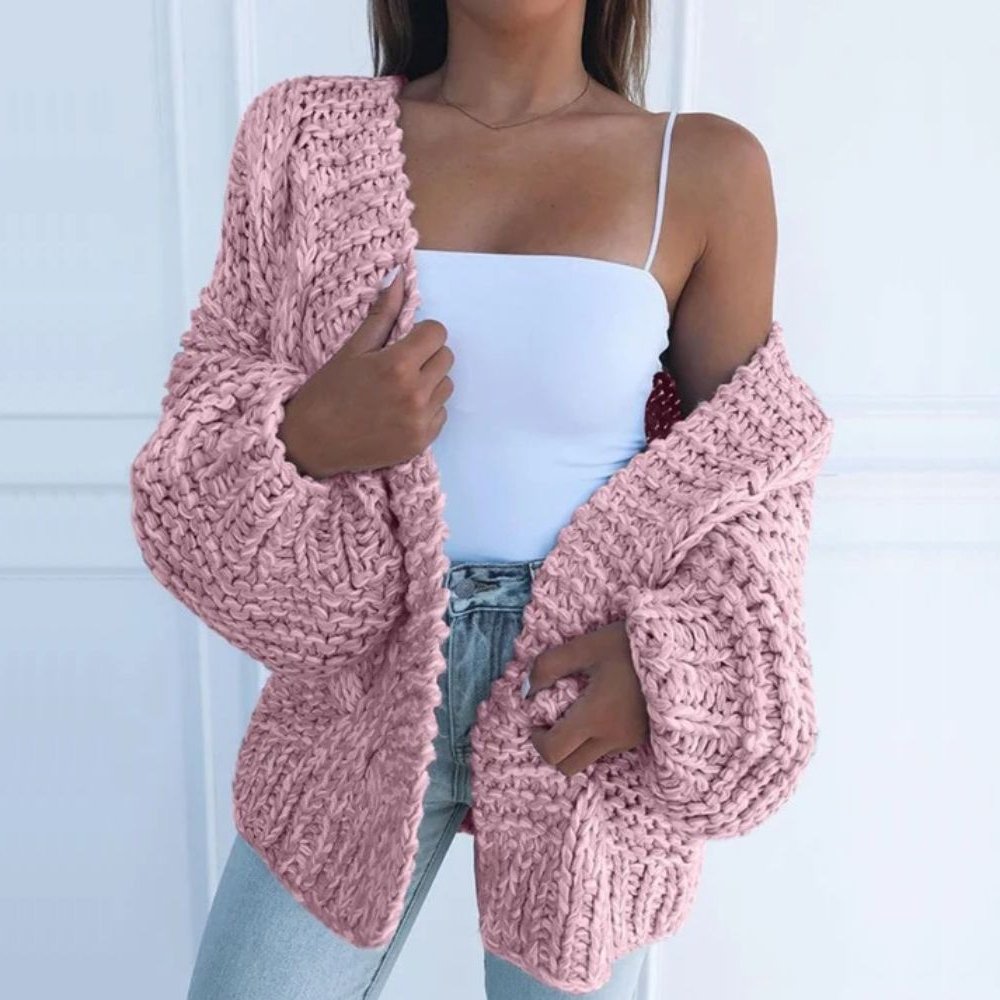 Oversized Strikjakke Til Sommeraftener