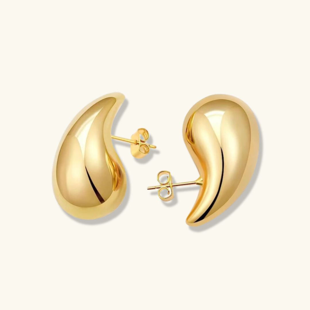 Teardrop Øreringe Sandra | 18k Guld