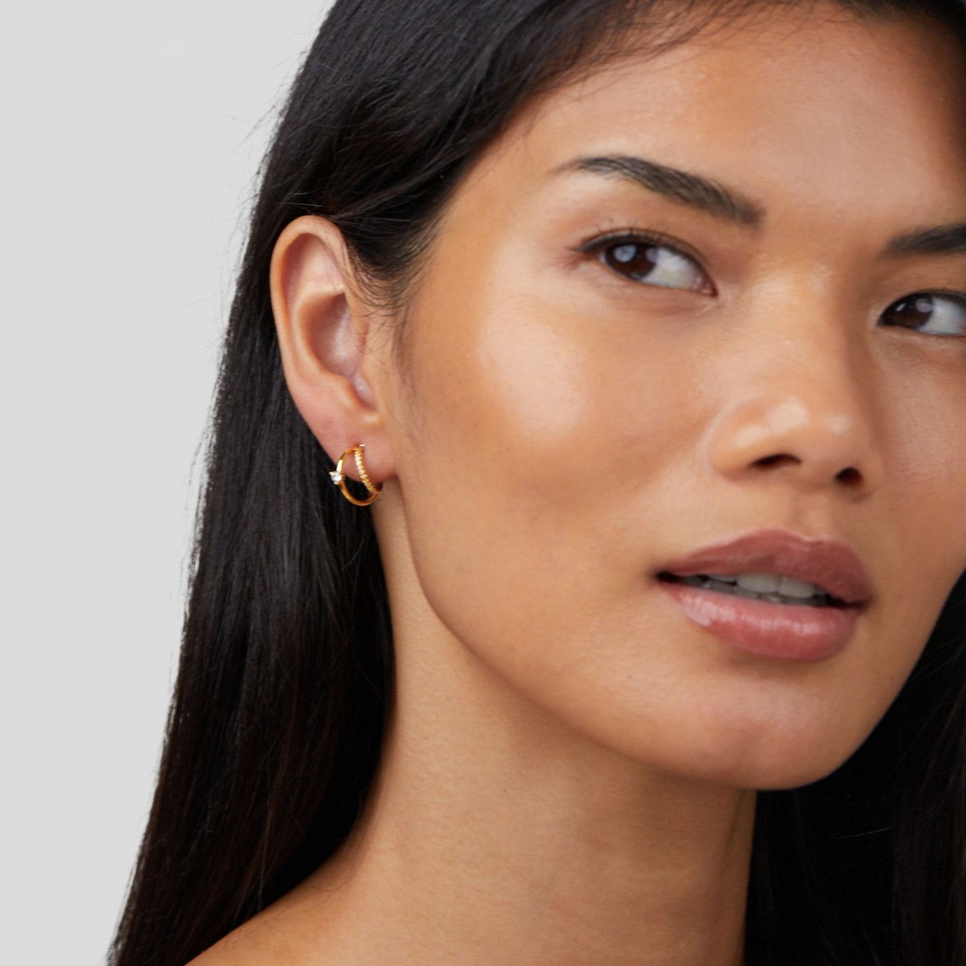 Krystaløreringe Artie | Guld 18k
