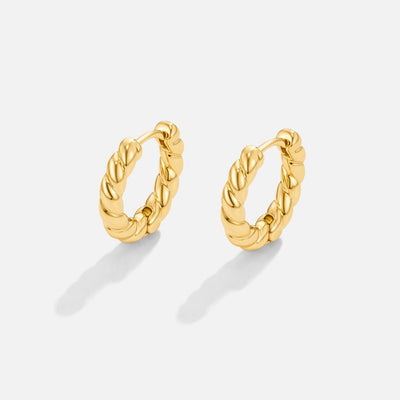 Luna Elegante Snoede Øreringe | 14k Guld
