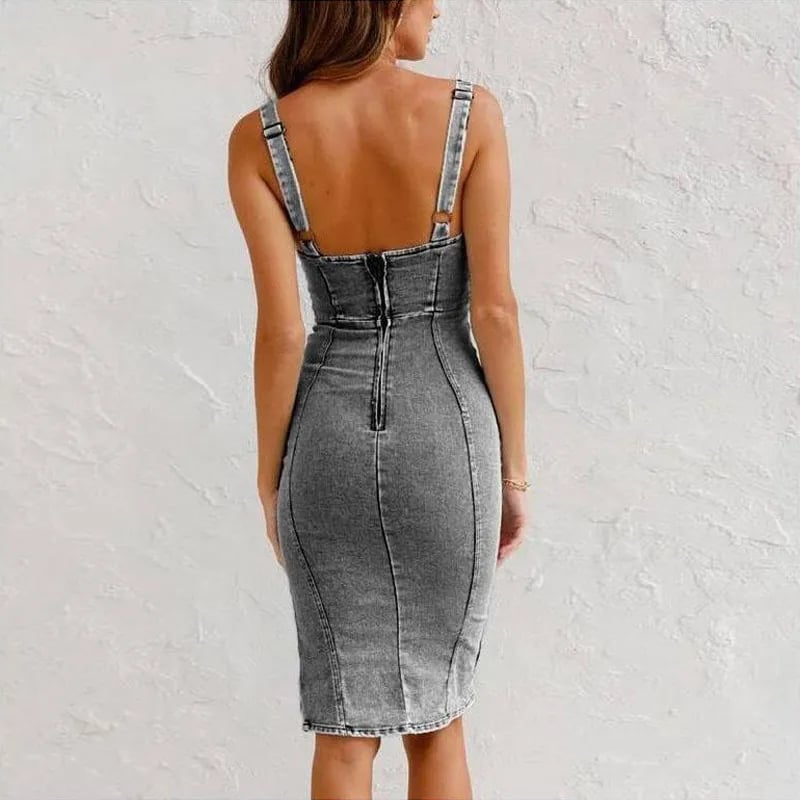 Mona | Denim-Camisole Kjole