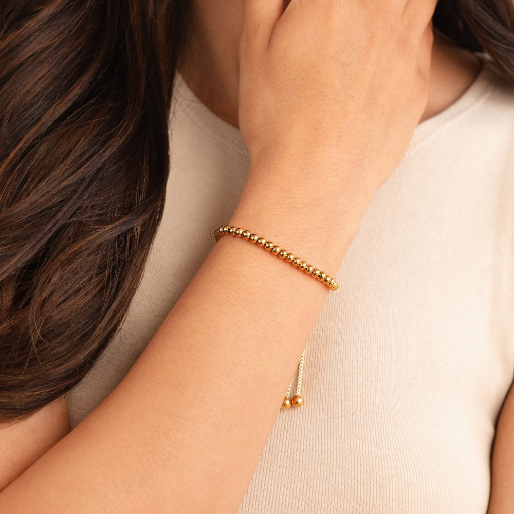 Nila Guld armbånd med perler | 18k Guld