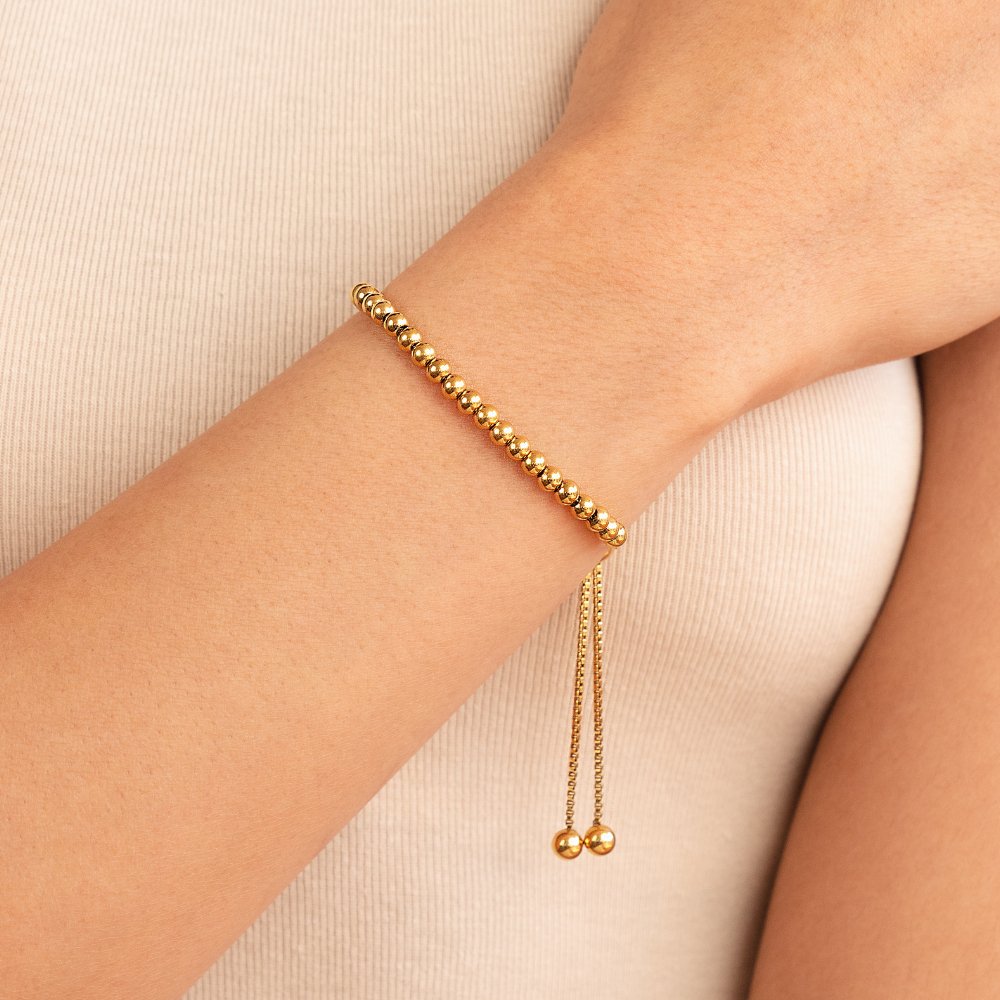 Nila Guld armbånd med perler | 18k Guld