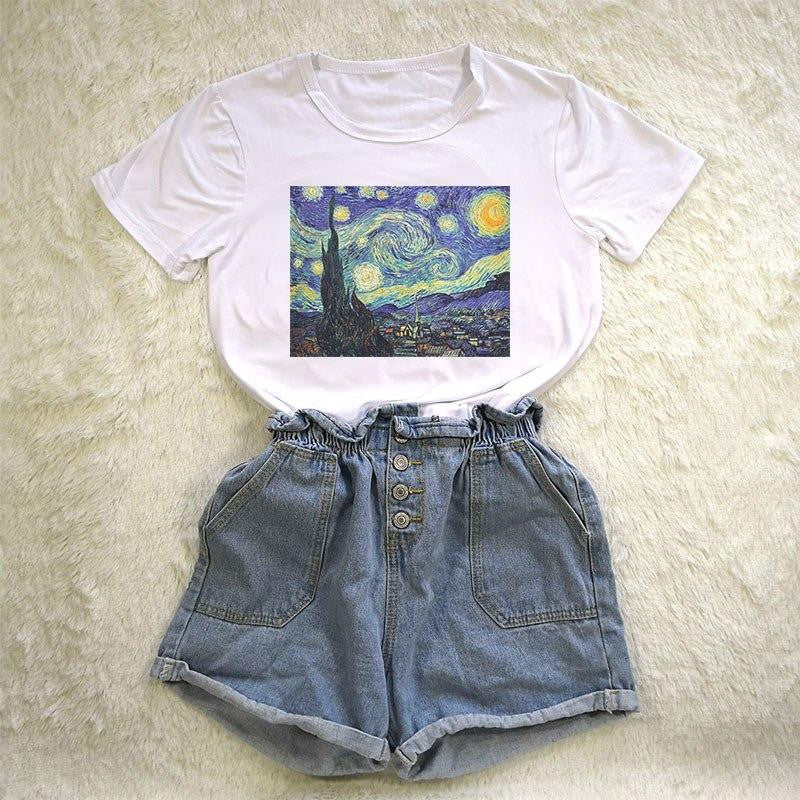Van Gogh Den Stjernespejlede Nat T-shirt