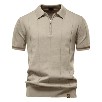 Monza Zip-Knit Polo Skjorte