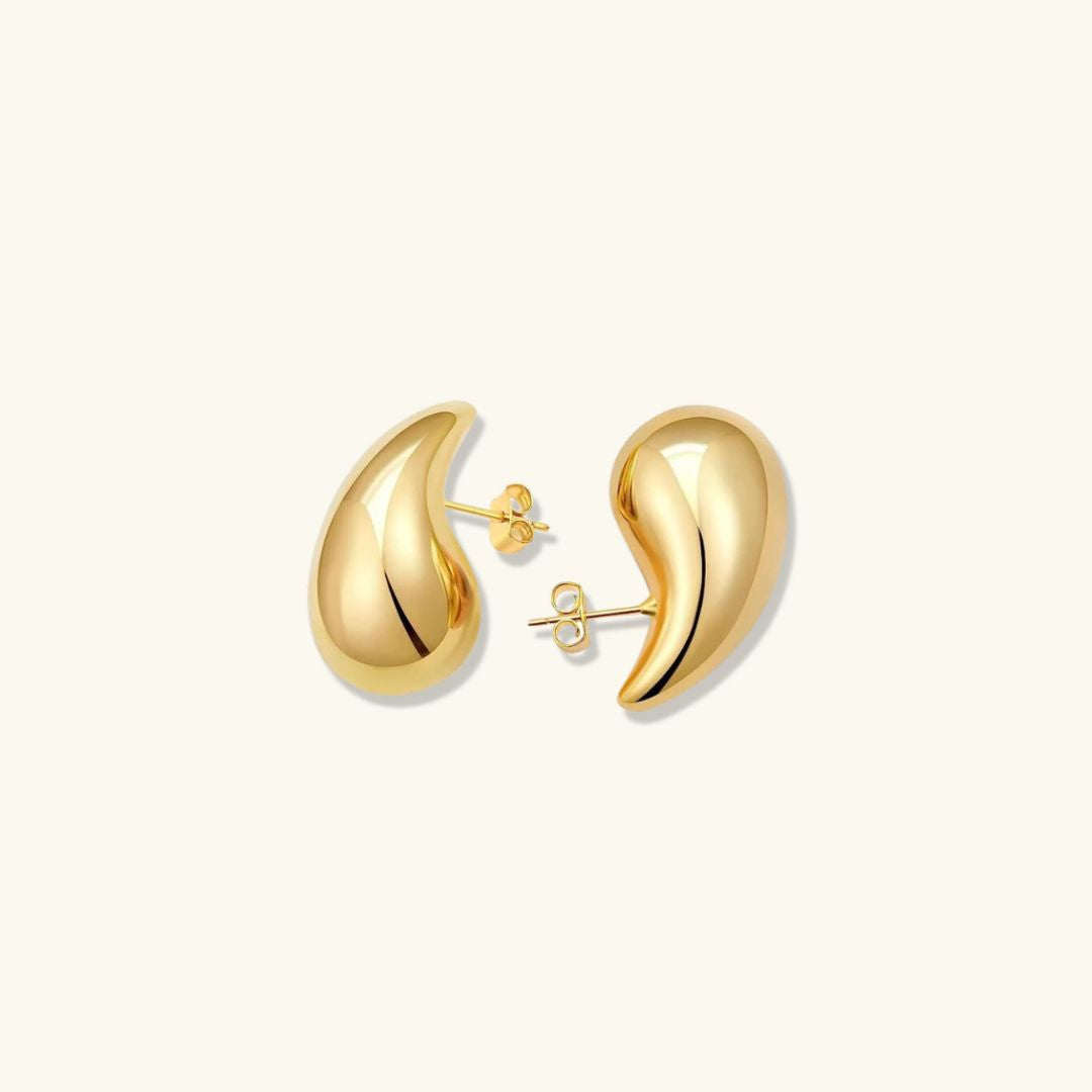 Teardrop Øreringe Sandra | 18k Guld