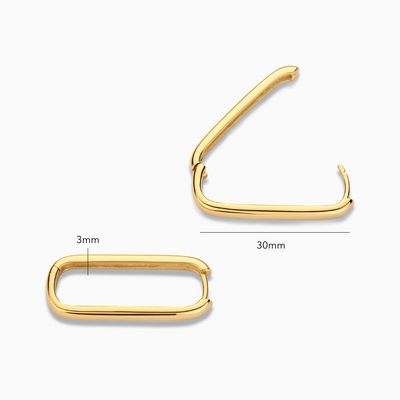Store Ikon Hoops | Hvidguld 18k