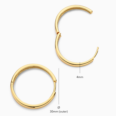 Gia Statement Hoops | Hvidguld 18k