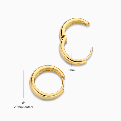 Rue Statement Hoops | Hvidguld 18k