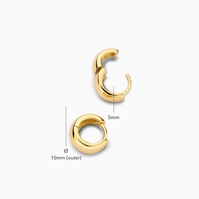 Rue Mini Hoops | Hvid Guld 18k