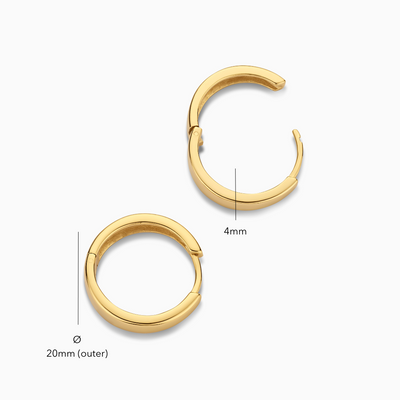 Gia Hoops | Hvidguld 18k