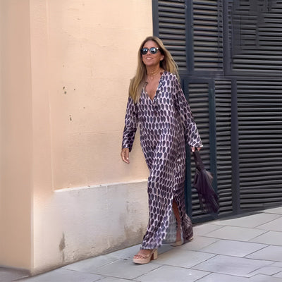 Nina | Boho-kjole med livlige mønstre og fri stil