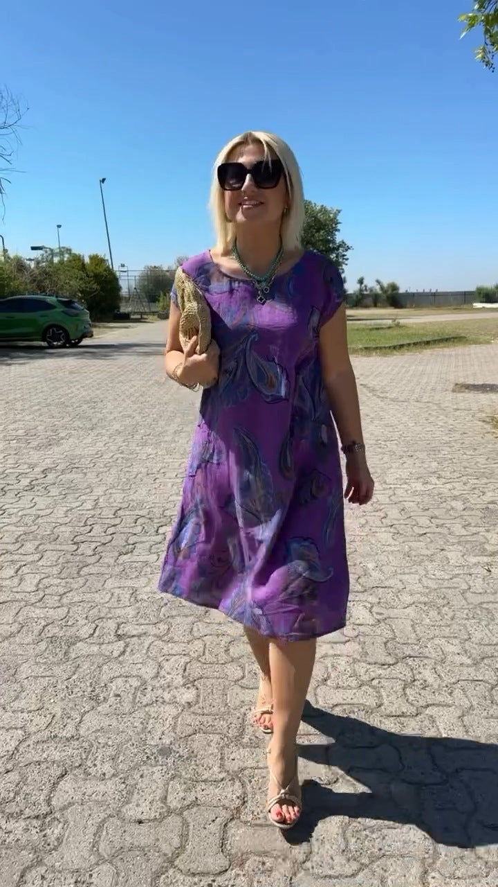 Klara Kjole i Blødt Bomuld med Lommer