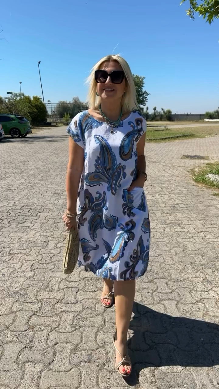 Klara Kjole i Blødt Bomuld med Lommer