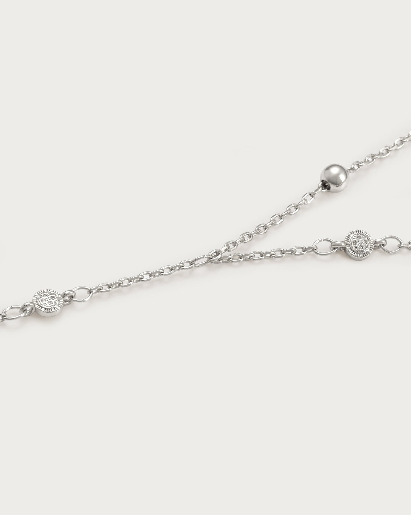 Hojas Coin Håndkæde Armbånd i Sølv