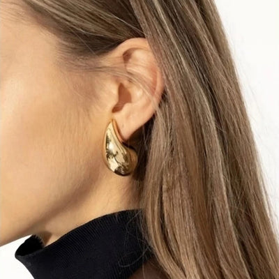 Teardrop Øreringe Sandra | 18k Guld