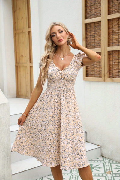 Rosea blomsterprint kjole