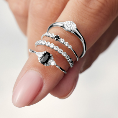 Diamond Bubble Ring | Hvidguld 14k