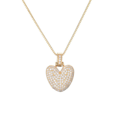Pave Bubble Halskæde med Initial | 18k Guld