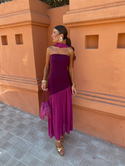 Mila | Chique Strapless Midi Kjole