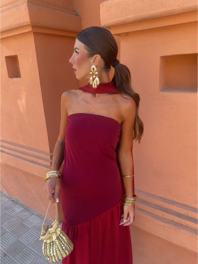 Mila | Chique Strapless Midi Kjole