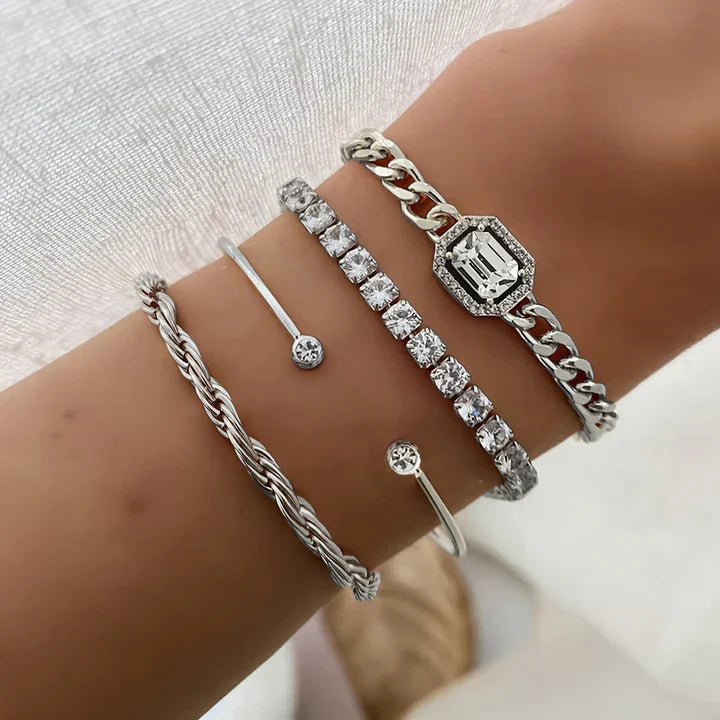 Domitia Calvina Armbåndsæt | Hvidguld 18k