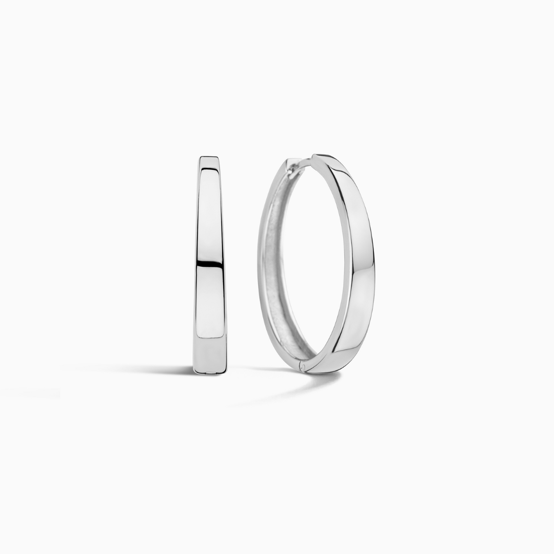Gia Statement Hoops | Hvidguld 18k