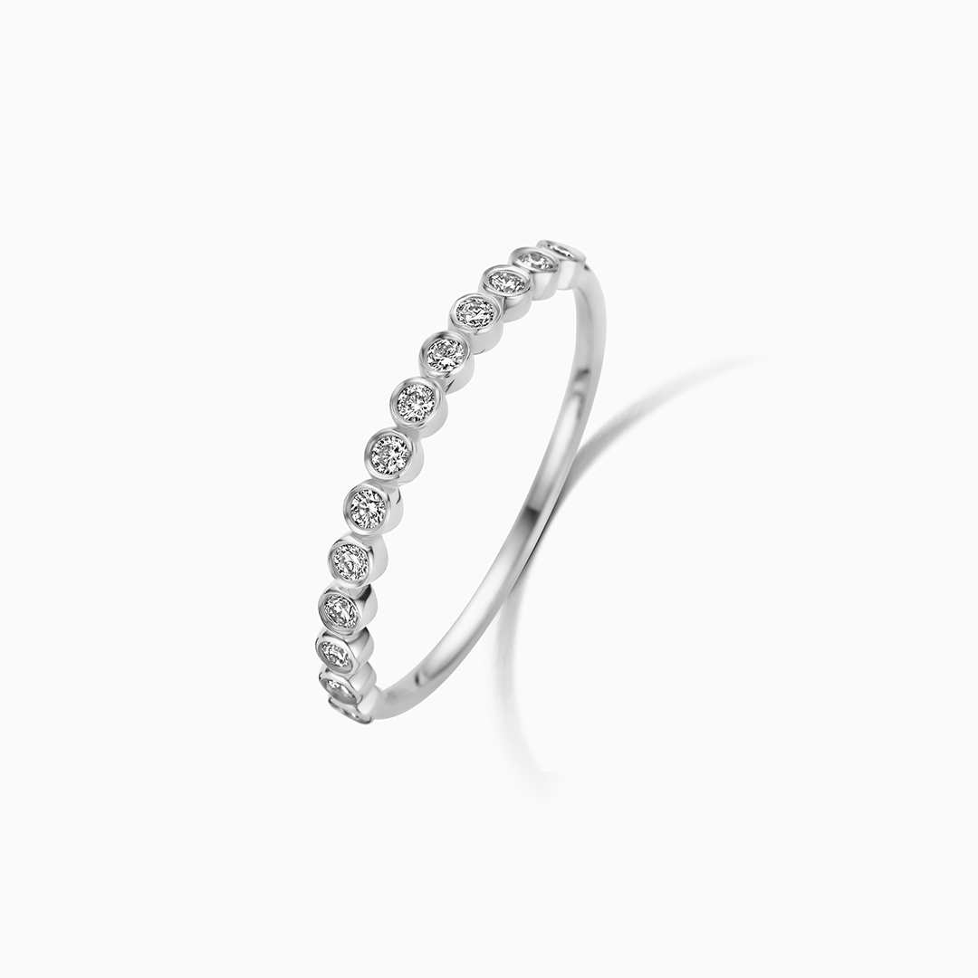 Diamond Bubble Ring | Hvidguld 14k