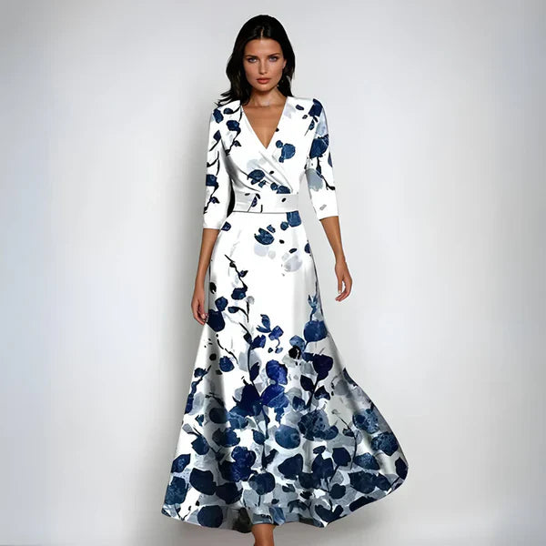 Emily | Stilfuld blomster wikkelkjole