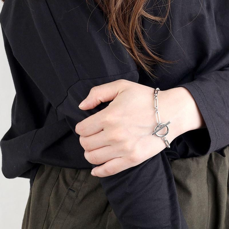 Link T-Bar Armbånd | Hvidguld 16k