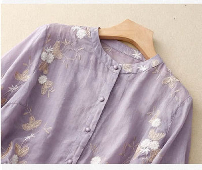 Eloise™ | Elegant Broderet Bluse™ fra Olsen & Olsen - DK